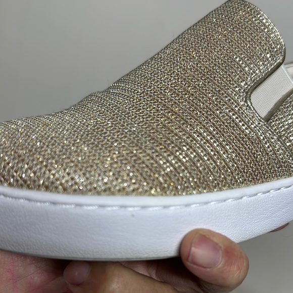 Michael Kors Gold Slip-On Loafers - Picture 6 of 13